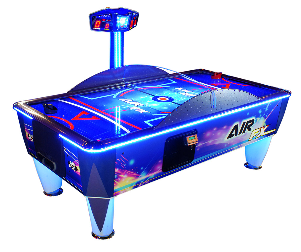 This homemade table puts a soccer spin on air hockey
